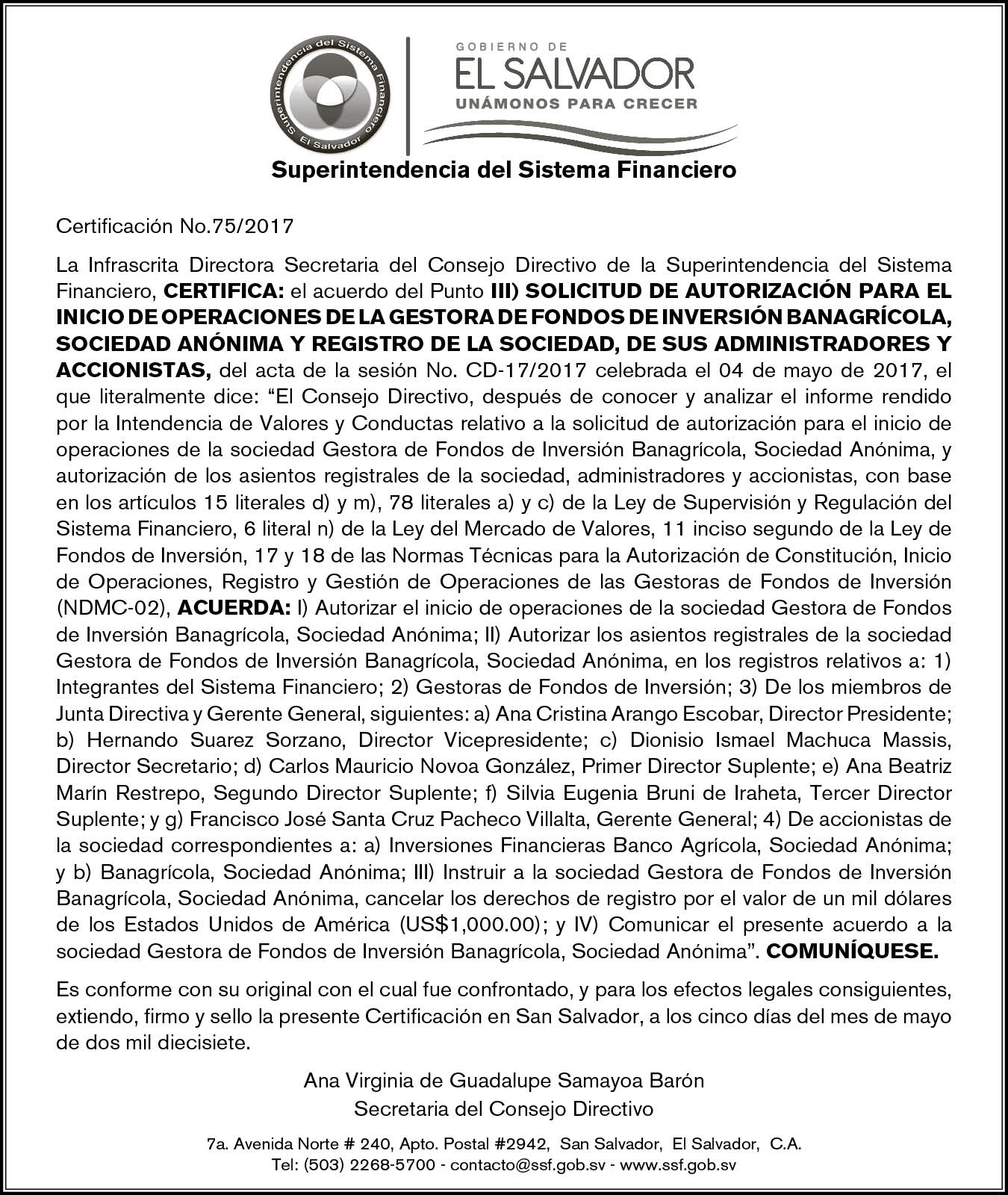 autorizacion operacion